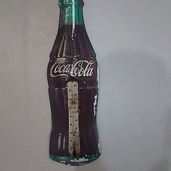 2 --1950's-1960's Metal Coca Cola Advertising Thermometers  $110 Both or $65 Ea. - Picture 2 of 6